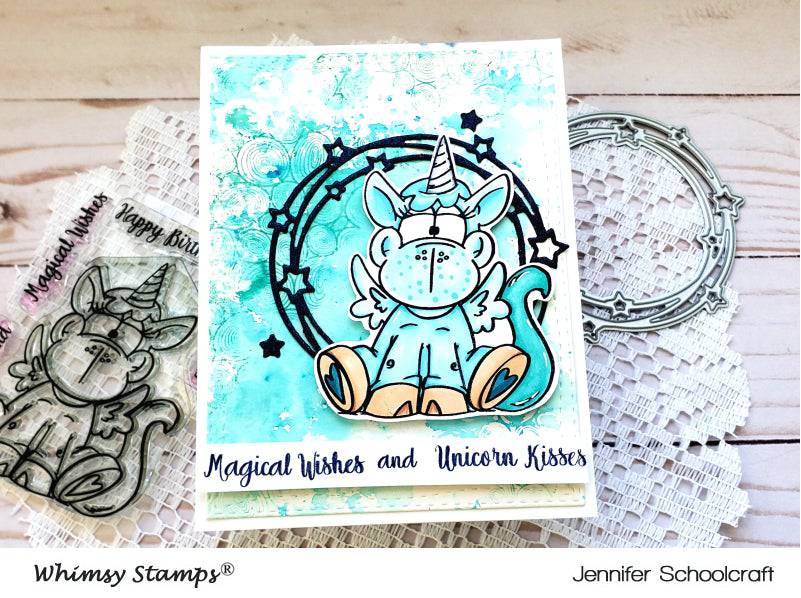 Unicorn Kisses Clear Stamps - Whimsy Stamps