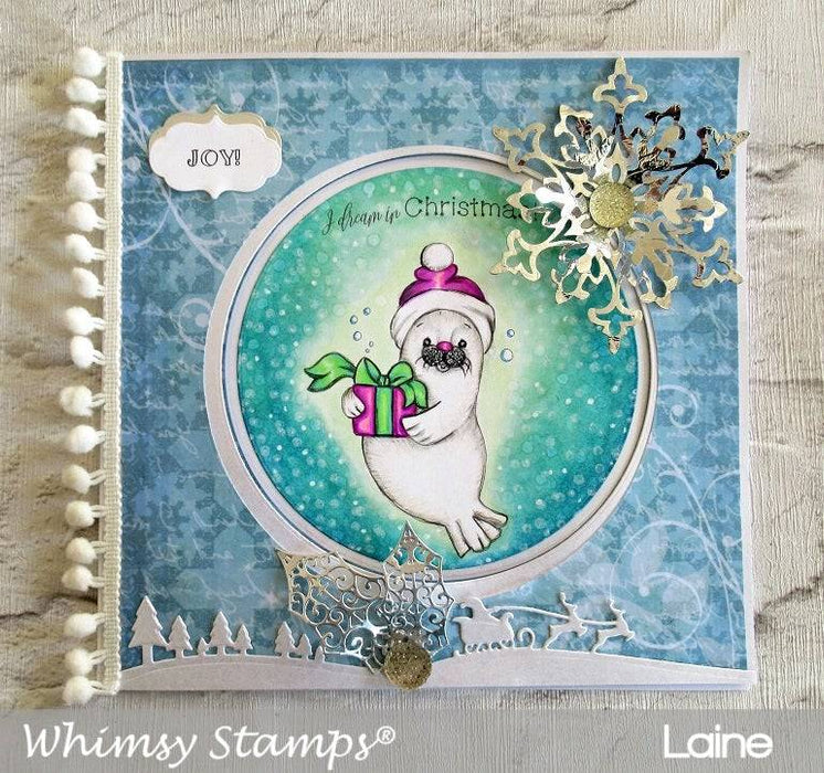 Seal in Water - Digital Stamp - Whimsy Stamps