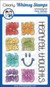 **NEW Sentiment Tiles - Heartfelt Thoughts Clear Stamps - Whimsy Stamps