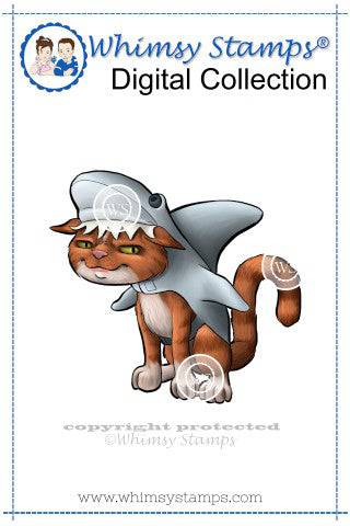 Shark Cat - Digital Stamp - Whimsy Stamps
