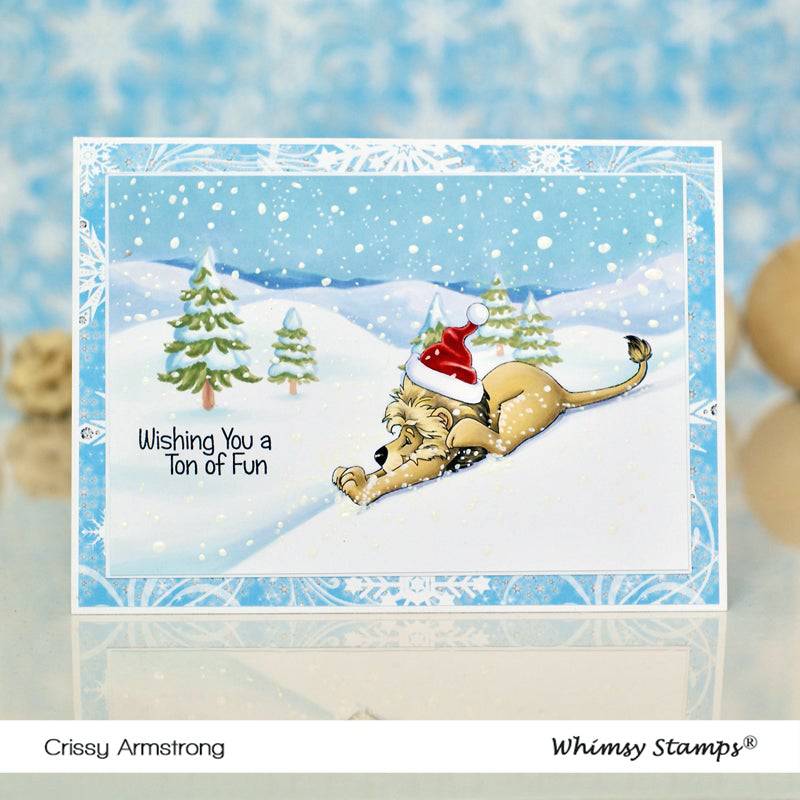 Sliding Lion - Digital Stamp - Whimsy Stamps