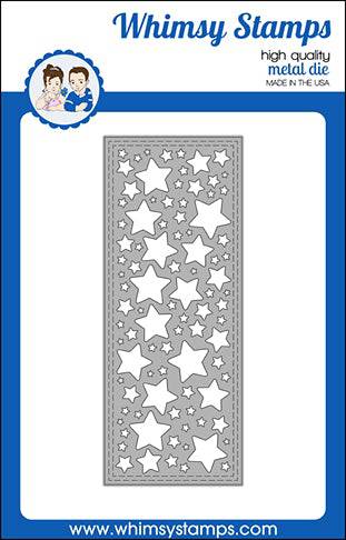 Slimline Stars Background Die - Whimsy Stamps