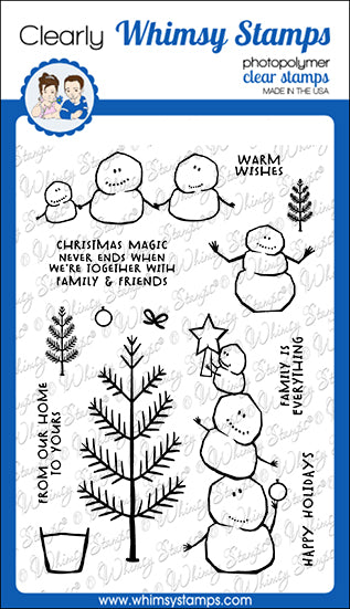 **NEW Snowball Family Clear Stamps - Whimsy Stamps