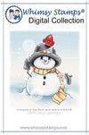 Snowman's Birdie Friend - Digital Stamp - Whimsy Stamps