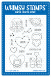 *NEW Space Moonies Clear Stamps - Whimsy Stamps