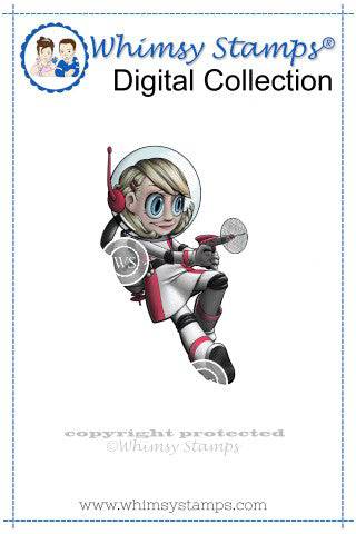 Space Cadet Tia - Digital Stamp - Whimsy Stamps