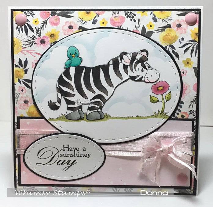 Spring Zebra - Digital Stamp - Whimsy Stamps