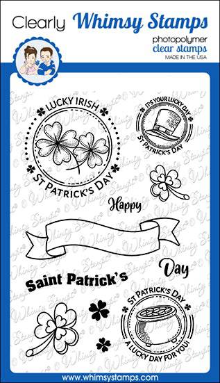 St. Patrick's Day Gold Clear Stamps - Whimsy Stamps