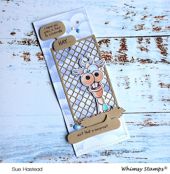 **NEW Hee Haw Clear Stamp and Die Combo - Whimsy Stamps