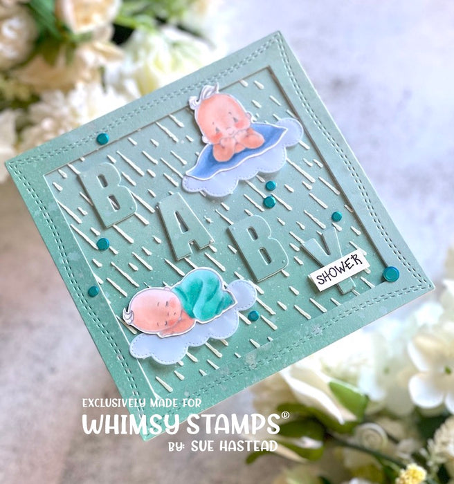 **NEW It's Raining - 6x9 Stencil - Whimsy Stamps