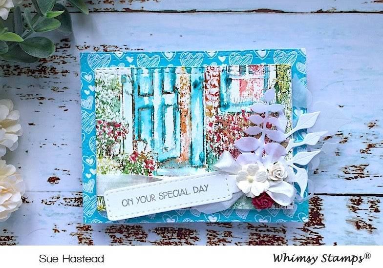 Open Door Rubber Cling Stamp - Whimsy Stamps