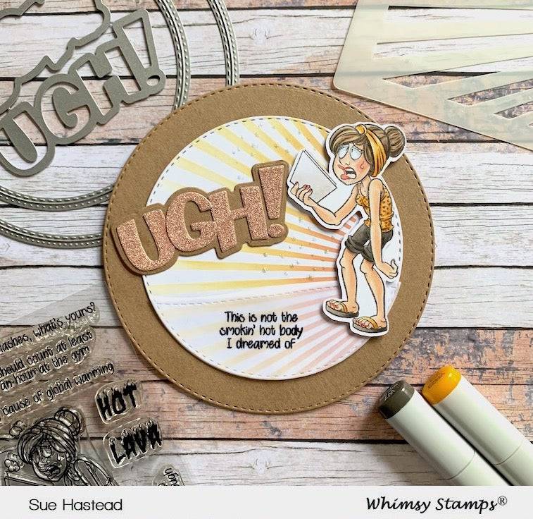 UGH! Word and Shadow Die Set - Whimsy Stamps