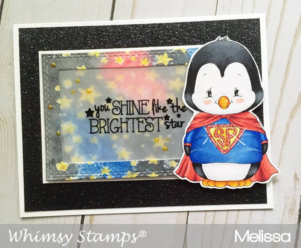 Penguin Super Hero - Digital Stamp - Whimsy Stamps
