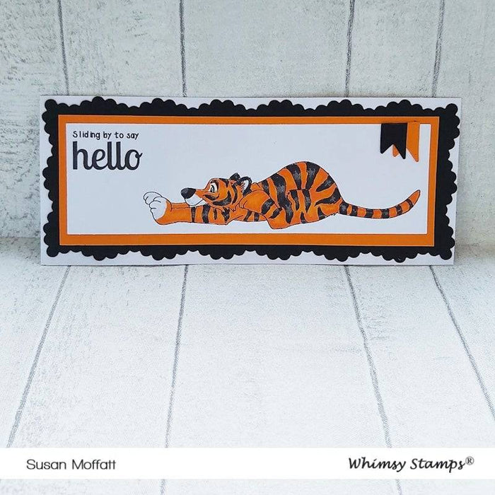 Sliding Tiger - Digital Stamp - Whimsy Stamps