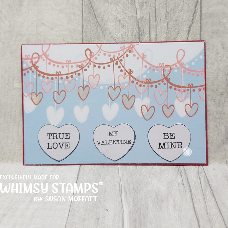 Candy Hearts - Digital Stamp - Whimsy Stamps