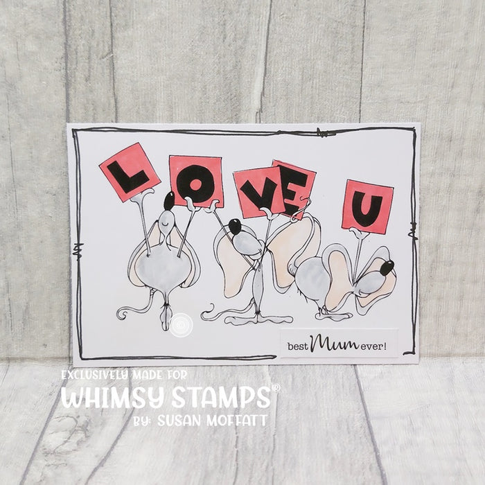 Love U Mice - Whimsy Stamps