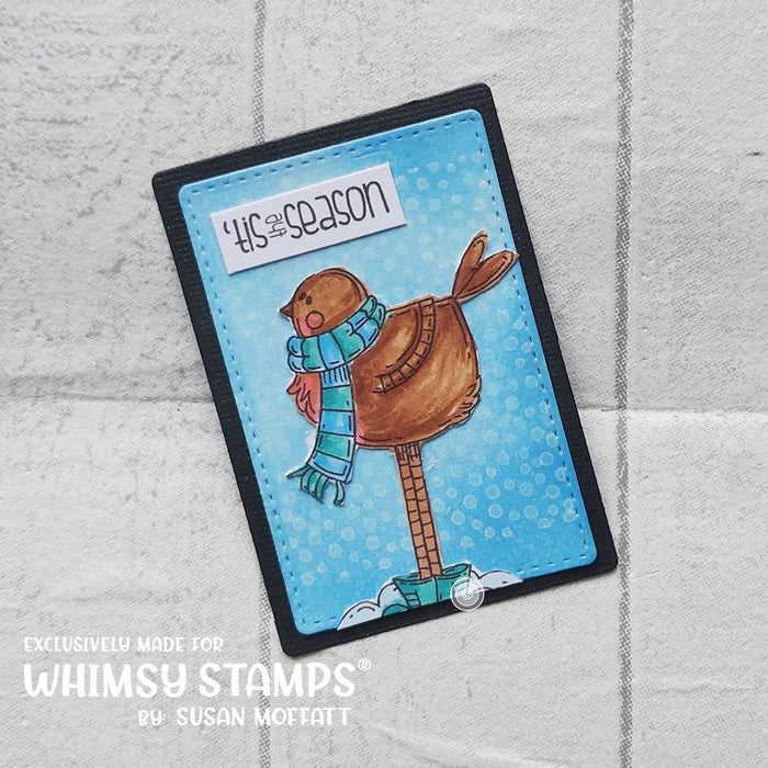 Chubby Snow Bird - Digital Stamp - Whimsy Stamps