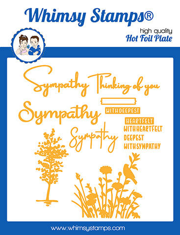 **NEW Sympathy Silhouette Hot Foil Plates - Whimsy Stamps