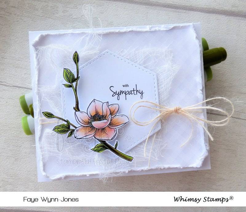 Sympathy So Deeply Sorry Clear Stamps - Whimsy Stamps