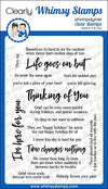 Sympathy Life Goes On Clear Stamps - Whimsy Stamps
