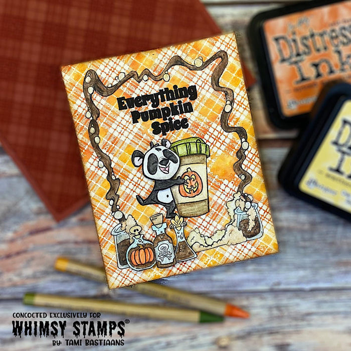 Tartan  Plaid Background Rubber Cling Stamp - Whimsy Stamps