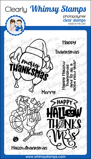 **NEW Thanks-Mas Clear Stamps - Whimsy Stamps