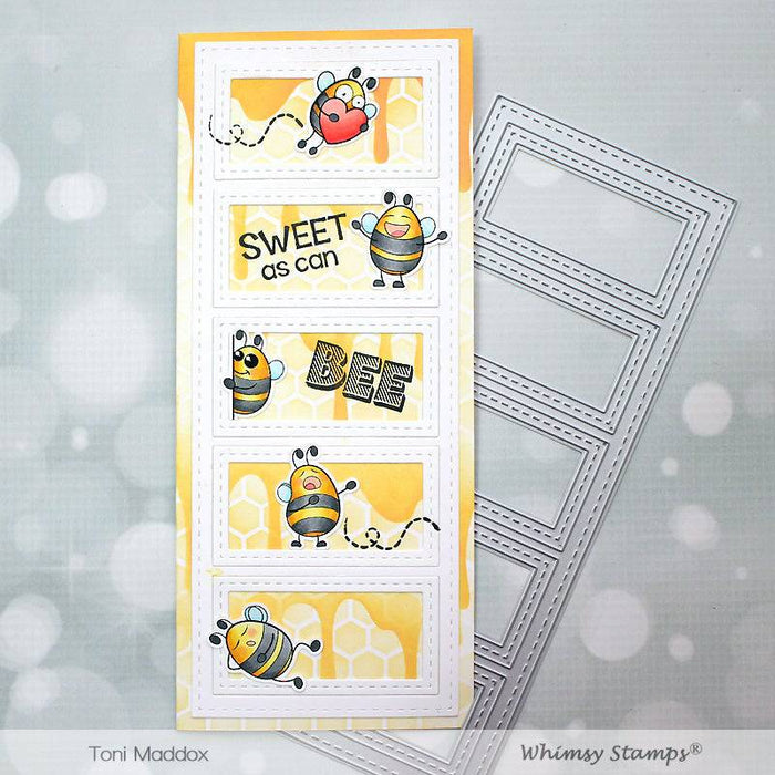 Honeycomb Drips Stencil - Whimsy Stamps