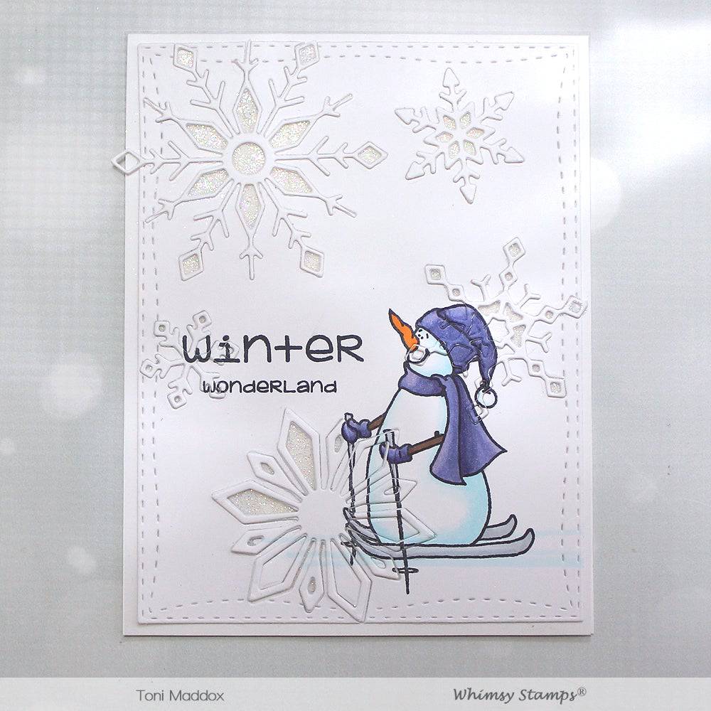 Elegant Snowflakes and Border Die - Whimsy Stamps