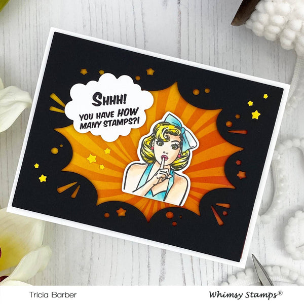Comic Burst A2 Die - Whimsy Stamps