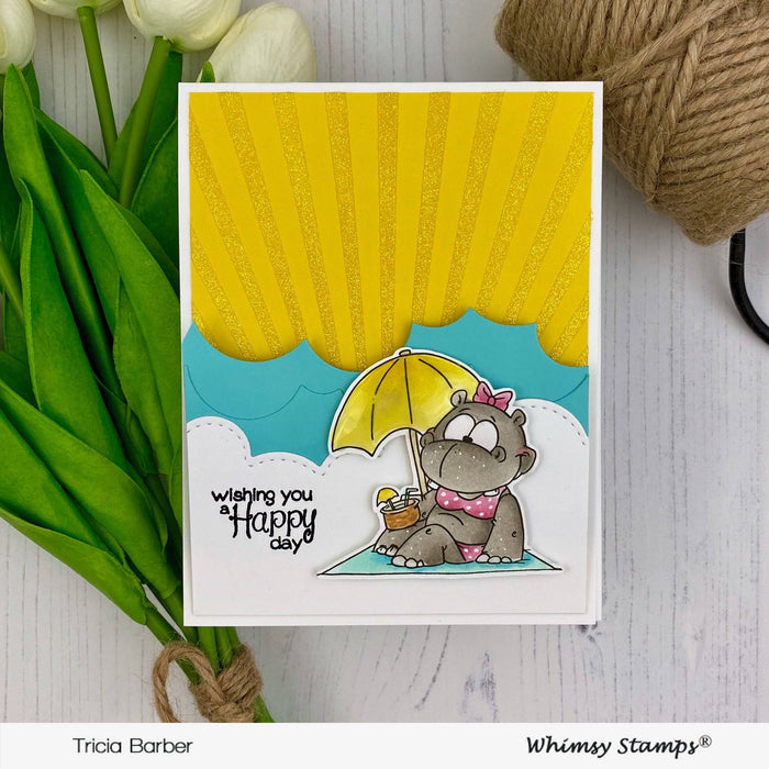 Sun Rays Stencil - Whimsy Stamps