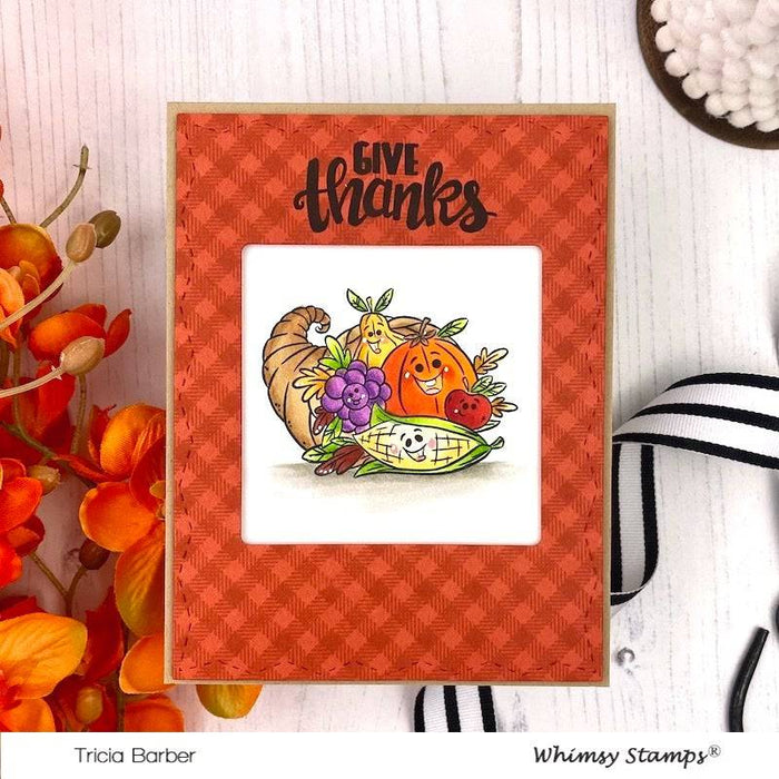 Thanksgiving Cornucopia Clear Stamps - Whimsy Stamps
