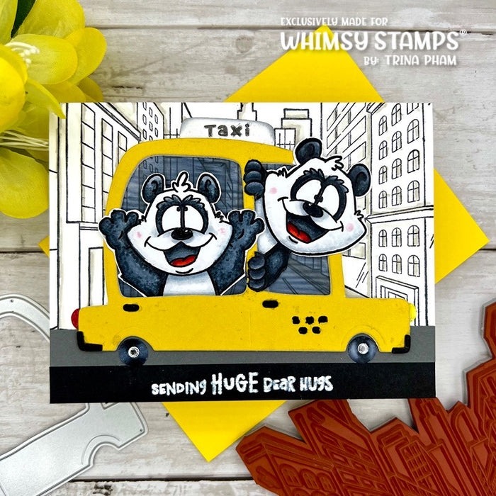 Panda Peekers Clear Stamps - Whimsy Stamps