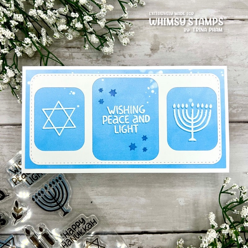 **NEW Hanukkah Lights Clear Stamps - Whimsy Stamps