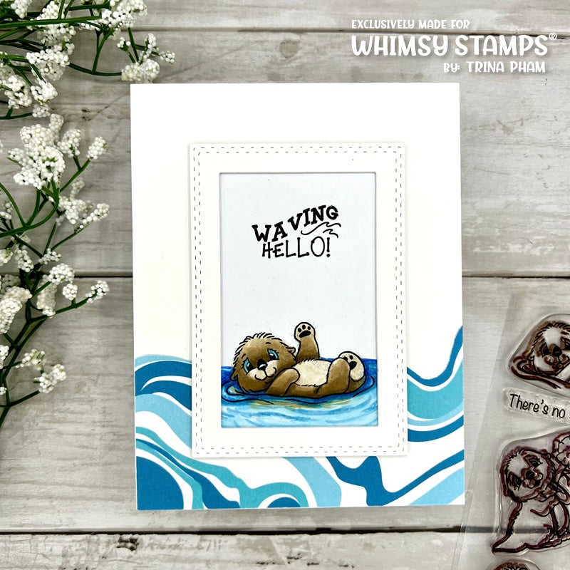 **NEW Otter Variety 2 Clear Stamps - Whimsy Stamps