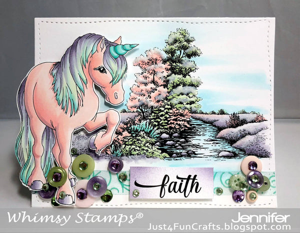 Unicorn Beauty - Digital Stamp - Whimsy Stamps