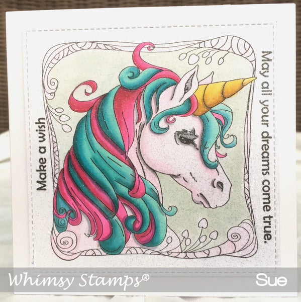 Unicorn Framed - Digital Stamp - Whimsy Stamps