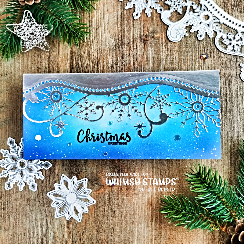 Elegant Snowflakes and Border Die - Whimsy Stamps