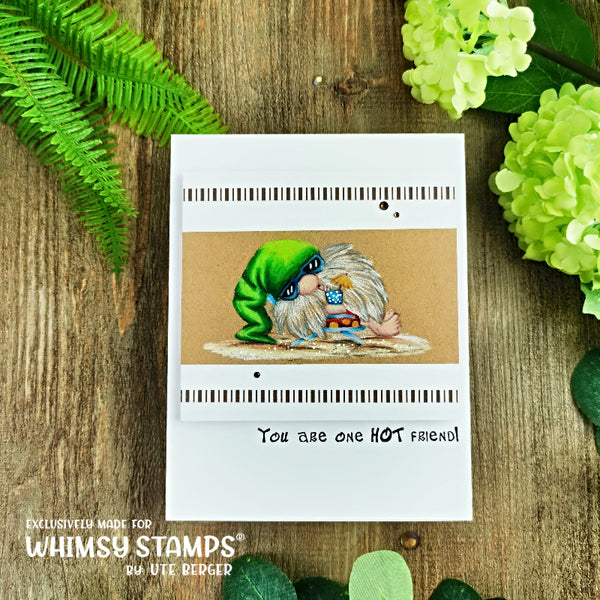 Gnomes at the Beach Clear Stamps - Whimsy Stamps