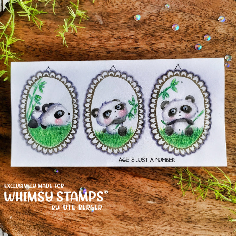 Panda Butt Clear Stamps - Whimsy Stamps