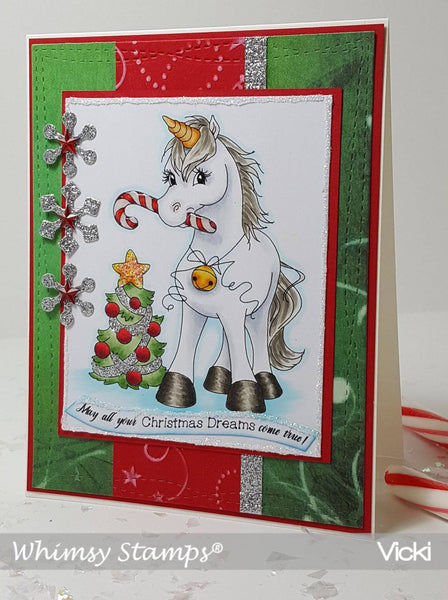 A Christmas Unicorn - Digital Stamp - Whimsy Stamps