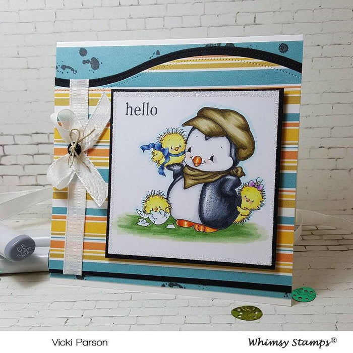 Penguin's Cute Chicks - Digital Stamp - Whimsy Stamps