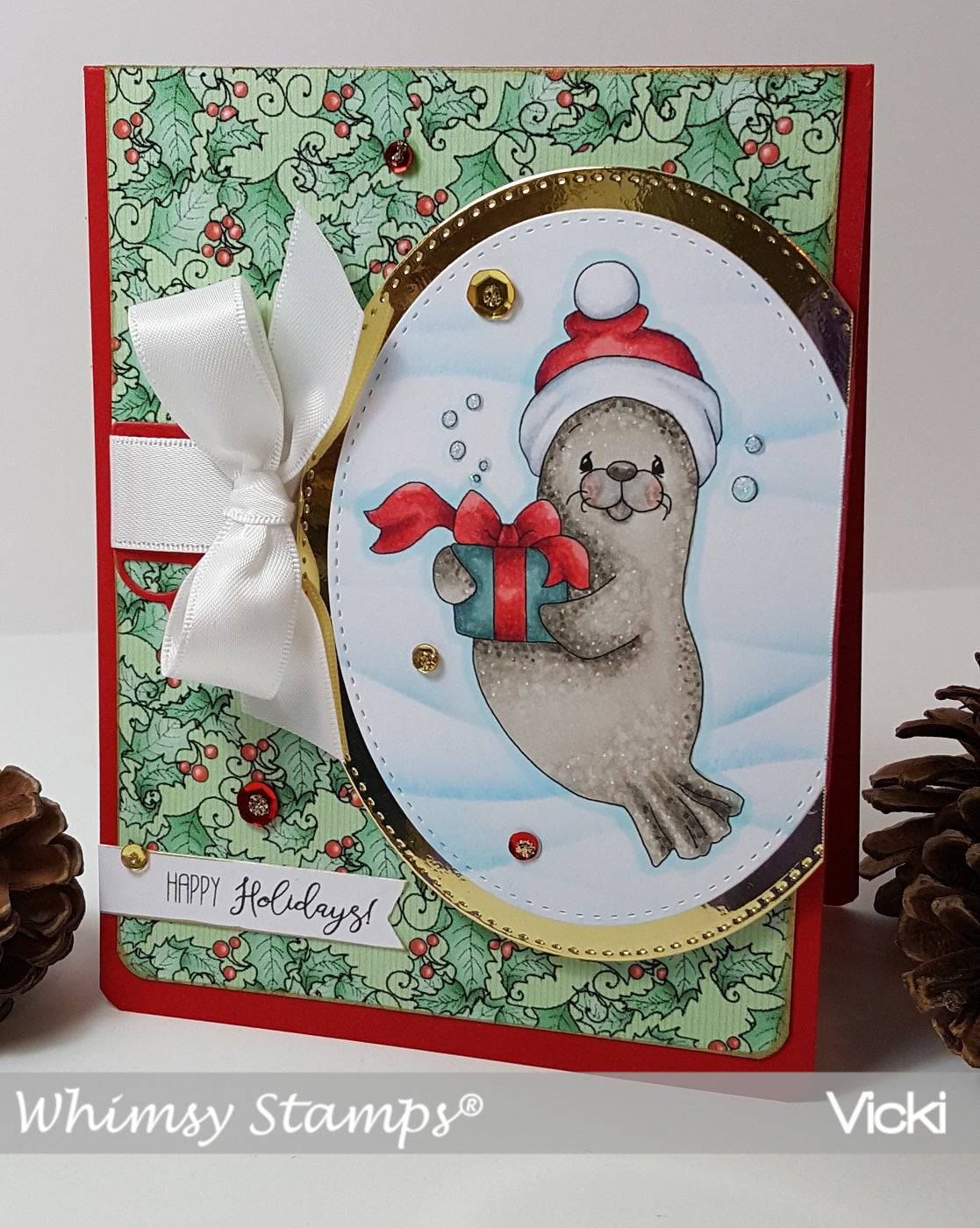 Seal in Water - Digital Stamp - Whimsy Stamps