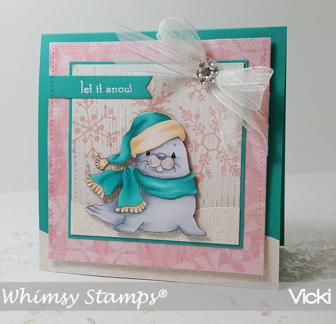 Seal on Ice - Digital Stamp - Whimsy Stamps