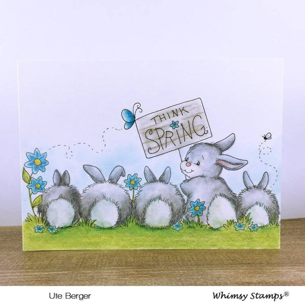 Think Spring Bunnies - Digital Stamp - Whimsy Stamps