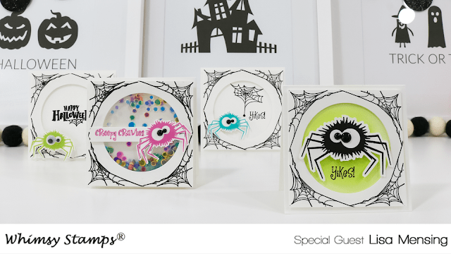 Fuzzy Spiders Clear Stamps - Whimsy Stamps