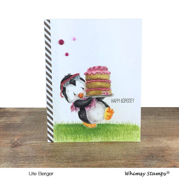 Penguin's Cake - Digital Stamp - Whimsy Stamps