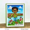 Polka Dot Pals Raden River Exploring - Coloring Scene Digital Stamp - Whimsy Stamps
