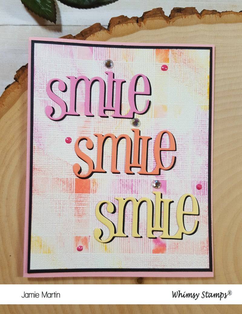 Smile Large Word Die - Whimsy Stamps