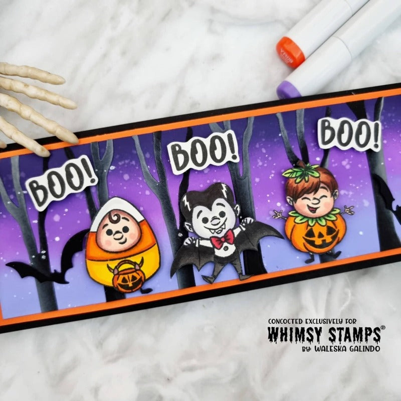 *NEW Trick or Treat Kids Clear Stamps - Whimsy Stamps