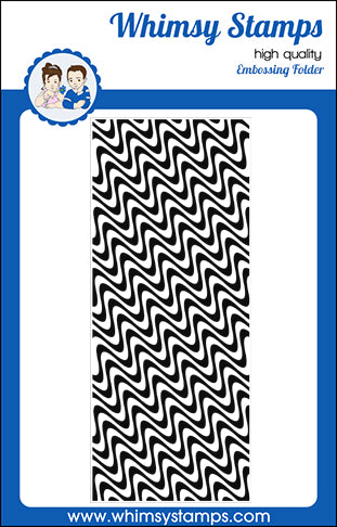 **NEW Slimline Embossing Folder - Wave Lengths - Whimsy Stamps